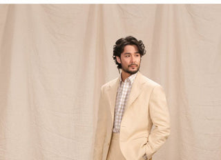 [CULTUM] Linen Cotton Blend Double Pleat Trousers