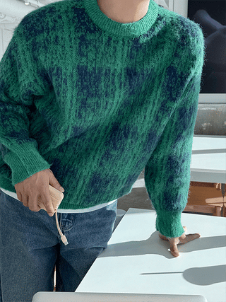 Nuts Pattern Wool Round Knit
