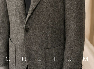 [CULTUM] Wool Herringbone Neapolitan Suit