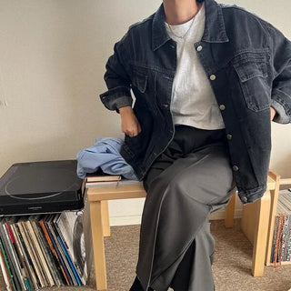 Oversized denim jacket