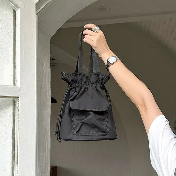 Irvine Nylon Pocket Cross Mini Tote Bag