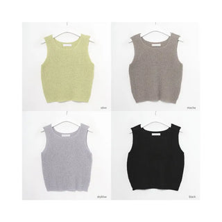 soda square sleeveless knit