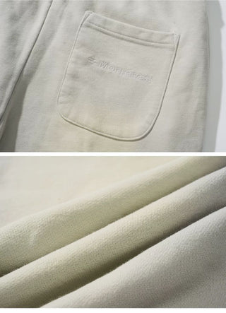 [Monterest] Washed Splatter Fleece-Lined Straight Pants