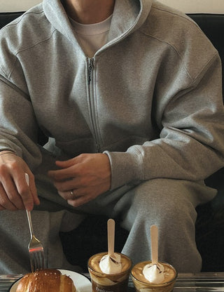 [Fleece-lined] Trendy Crop Cutout Zip-up Hoodie (4 colors)