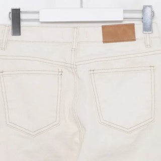 Long cream denim