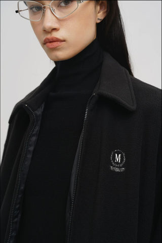 [MASONPRINCE] Embroidered Fleece Collar Jacket