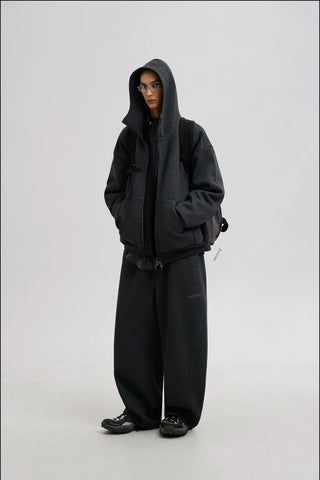 [MASONPRINCE] Air Layer Stand Collar Hoodie Set