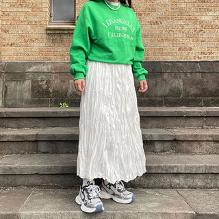 Wrinkle long skirt