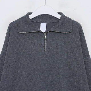 Oversized zip-up knit
