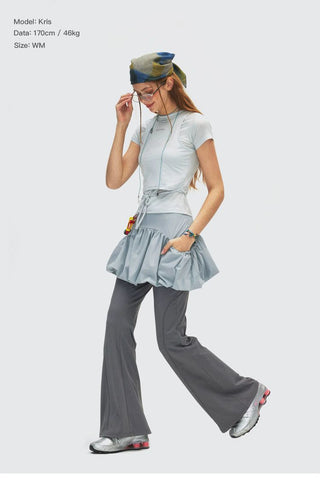 [Monterest] Reflective Print Bubble Sports Skirt