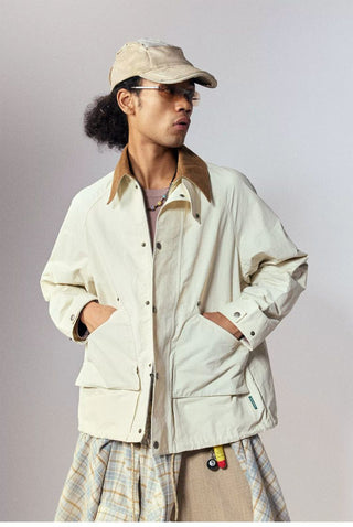[Monterest] Corduroy Collar Multi-Pocket Field Jacket