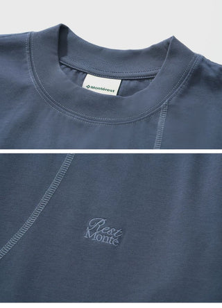 [Monterest] 7A Antibacterial Stitch Panel Relaxed Tee