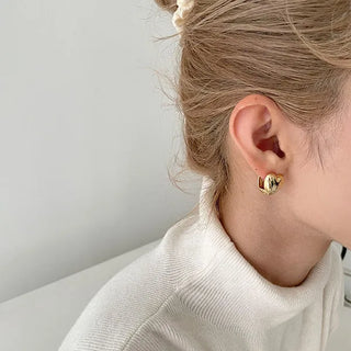 Big heart earrings