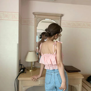 Frill Ribbon Camisole Top
