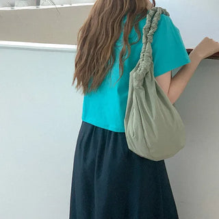(6 colors) Summer Color Cropped Short-Sleeve T-Shirt