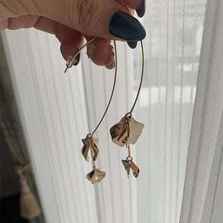 Gold drop earrings