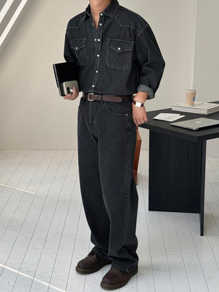 Fore Semi-Wide Denim Pants