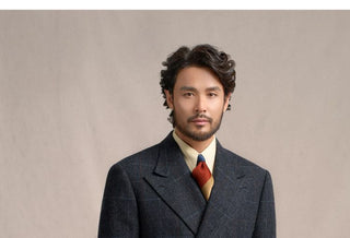 [CULTUM] 1930s Wool Herringbone Double Breasted Blazer
