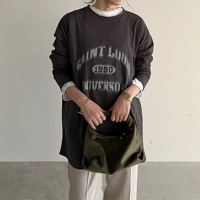 Lettering Washed T-Shirt