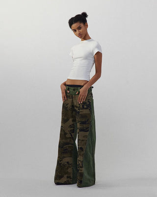 CONP Camouflage patchwork pants (olive)