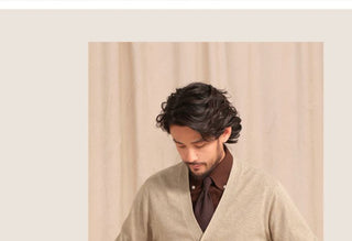 [CULTUM] V-Neck Cashmere Blend Cardigan