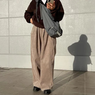 Corduroy Banded Wide Pants