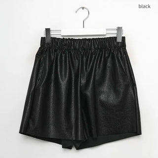 Faux leather shorts