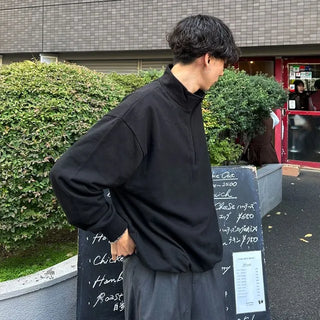 Box-fit half-zip sweatshirt