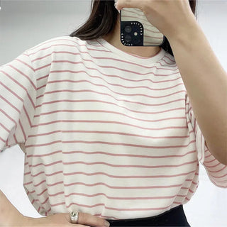 basic striped short sleeved tee