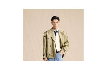 [CULTUM] Water-Resistant Cotton Short Trench Jacket