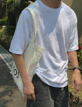 [SLOWER] Slub Ringer Short Sleeve T-shirt (3 colors)