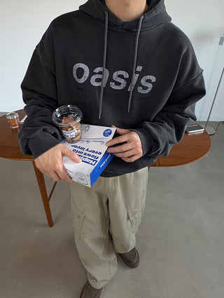 Oasis Pigment Semi-Crop Hoodie