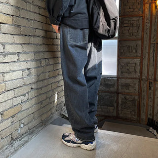 Wide denim pants