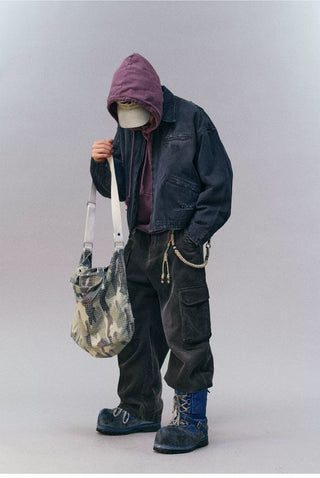 [Monterest] Washed Distressed Work Jacket