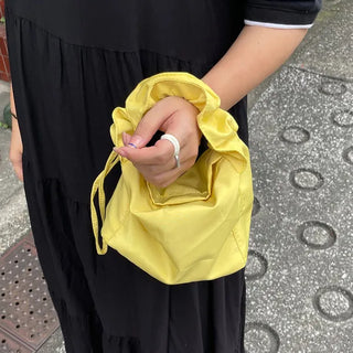 Handle Shirring Mini Bag