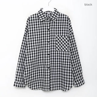 Loose check shirt