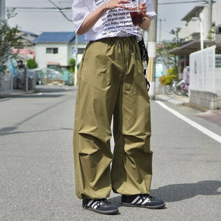 Wide Banding String Pants