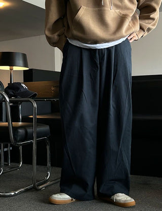 French Cotton Elastic Waist Pants (3 colors)