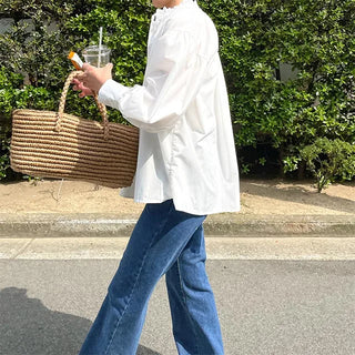 rectangle straw tote bag
