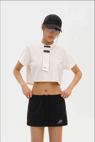 [MASONPRINCE] Receipt Tag Raw Edge Short Sleeve T-Shirt