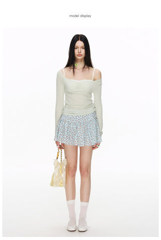 [NECY] Romantic Blossom Flare Skirt