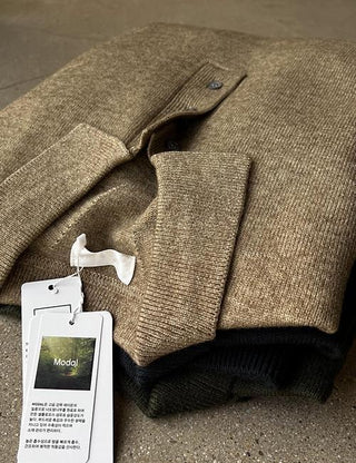Modal washable collar knit (span fabric)