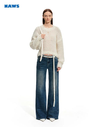 [NOTAWEAR] Washed Twill Bootcut Jeans