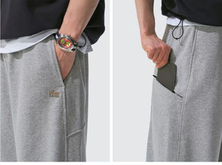 [Monterest] Logo Embroidered Wide Leg Sweatpants