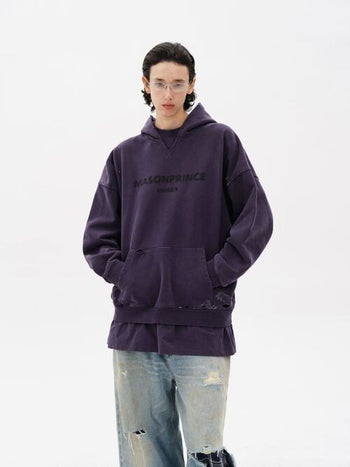 [MASONPRINCE] Layered Fake Two-Piece Hooded Sweatshirt