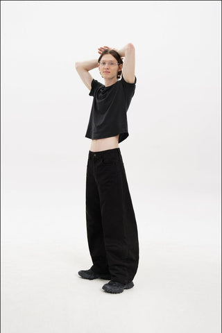 [MASONPRINCE] 3D Cut Curved Casual Pants
