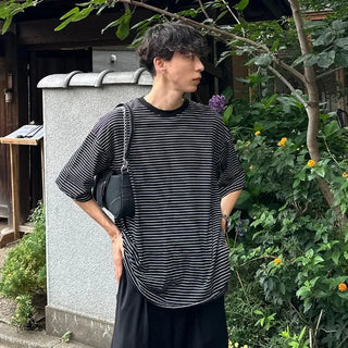 Two-tone border boxy T-shirt
