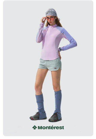 [Monterest] Half-Zip Slim Fit UV Protection Top
