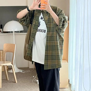 Boxy check shirt