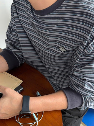 GREAT Irregular Stripe Ribbed T-shirt